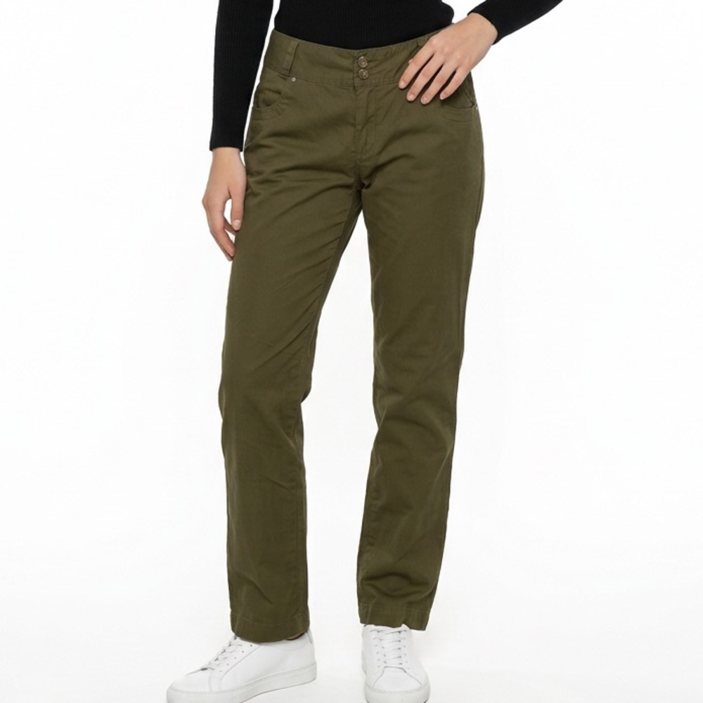 Cabela's Pants Straight Leg High Waist Forest Green Size 12 NEW!